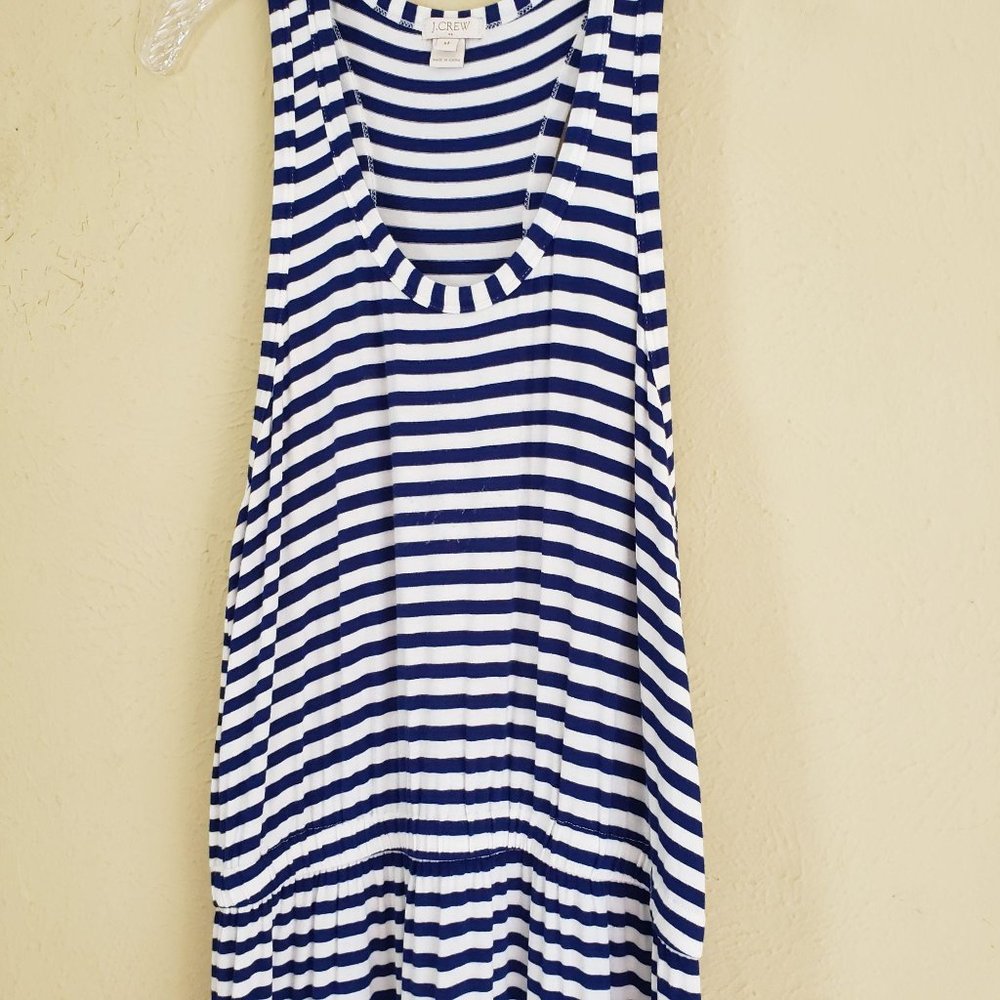 J. Crew Striped Print Sleeveless Maxi Tank Dress - Picture 3 of 11